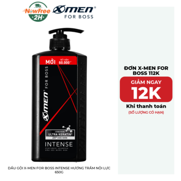 Dầu Gội X-Men For Boss Intense Hương Trầm Nội Lực 650g