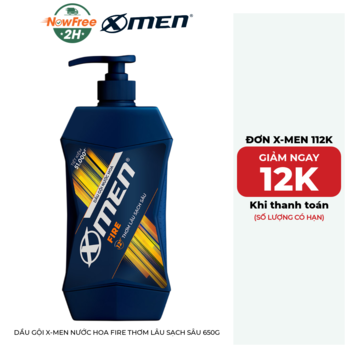 Dầu Gội X-Men Nước Hoa Fire Thơm Lâu Sạch Sâu 650g