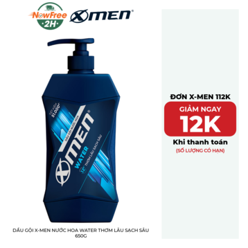 Dầu Gội X-Men Nước Hoa Water Thơm Lâu Sạch Sâu 650g
