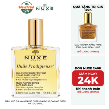 Dầu Khô Đa Năng Nuxe Dưỡng Ẩm Cho Da Mặt, Body Và Tóc 100ml