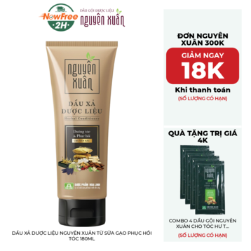 Dầu Xả Dược Liệu Nguyên Xuân Từ Sữa Gạo Phục Hồi Tóc 180ml
