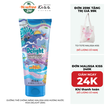 Dưỡng Thể Chống Nắng Malissa Kiss Hương Nước Hoa Delight 200g