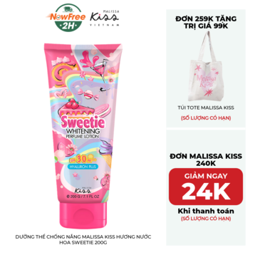 Dưỡng Thể Chống Nắng Malissa Kiss Hương Nước Hoa Sweetie 200g