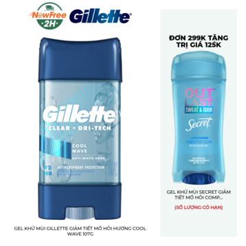 Gel Khử Mùi Gillette Giảm Tiết Mồ Hôi Hương Cool Wave 107g