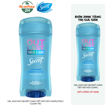 Gel Khử Mùi Secret Giảm Tiết Mồ Hôi Completely Clean 73g