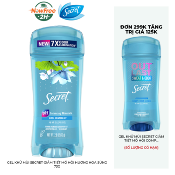 Gel Khử Mùi Secret Giảm Tiết Mồ Hôi Hương Hoa Súng 73g