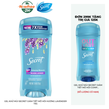 Gel Khử Mùi Secret Giảm Tiết Mồ Hôi Hương Lavender 73g