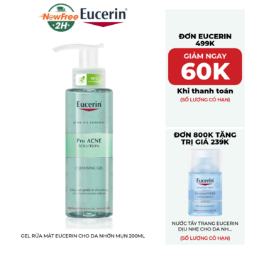 Gel Rửa Mặt Eucerin Cho Da Nhờn Mụn 200ml
