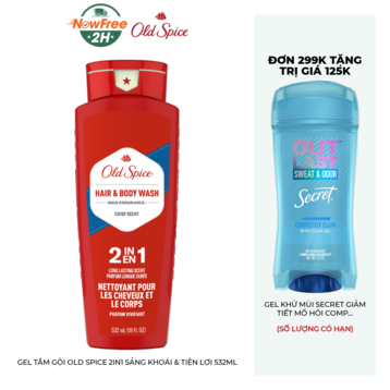 Gel Tắm Gội Old Spice 2in1 Sảng Khoái &amp; Tiện Lợi 532ml