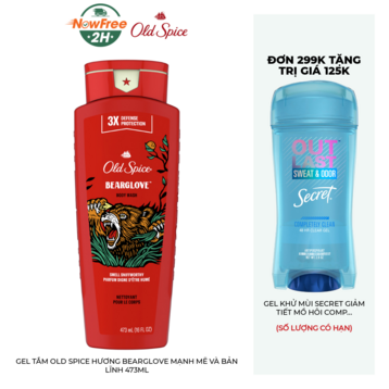 Gel Tắm Old Spice Hương Bearglove Mạnh Mẽ Và Bản Lĩnh 473ml