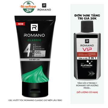 Gel Vuốt Tóc Romano Classic Giữ Nếp Lâu 150g