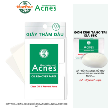 Giấy Thấm Dầu Acnes Kiểm Soát Nhờn, Ngừa Mụn 100 Tờ