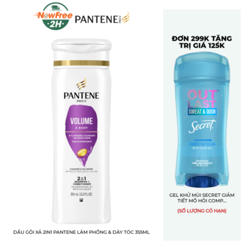 Dầu Gội Xả 2in1 Pantene Làm Phồng &amp; Dày Tóc 355ml