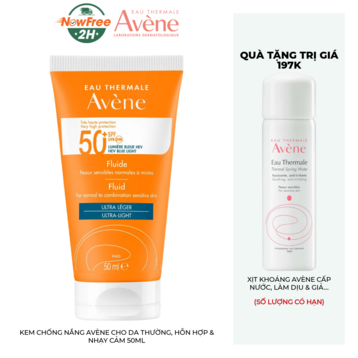 Kem Chống Nắng Avène Cho Da Thường, Hỗn Hợp &amp; Nhạy Cảm 50ml