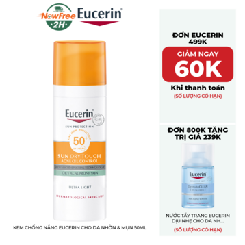 Kem Chống Nắng Eucerin Cho Da Nhờn &amp; Mụn 50ml