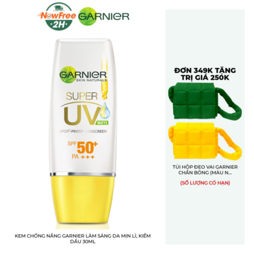Kem Chống Nắng Garnier Làm Sáng Da Mịn Lì, Kiềm Dầu 30ml