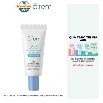 Kem Chống Nắng Make p:rem Hóa Học Mỏng Nhẹ 20ml