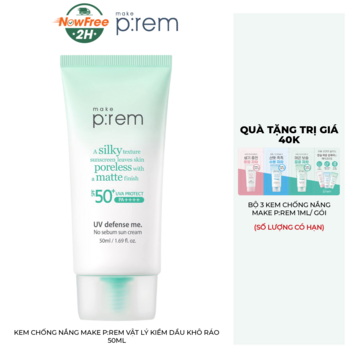 Kem Chống Nắng Make p:rem Vật Lý Kiềm Dầu Khô Ráo 50ml