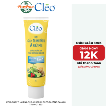 Kem Giảm Thâm Nách &amp; Khử Mùi Cléo Dưỡng Sáng 6 Trong 1 35g