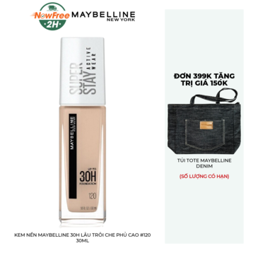 Kem Nền Maybelline 30H Lâu Trôi Che Phủ Cao #120 30ml