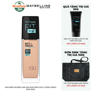 Kem Nền Maybelline Mịn Nhẹ Kiềm Dầu Chống Nắng #130 30ml