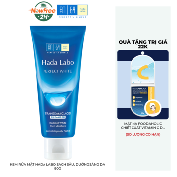 Kem Rửa Mặt Hada Labo Sạch Sâu, Dưỡng Sáng Da 80g