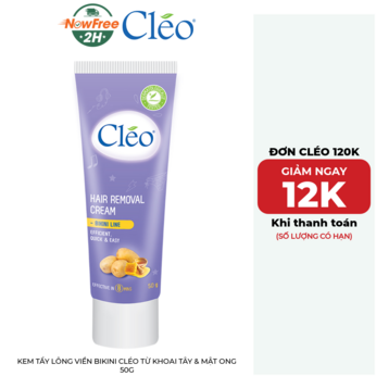 Kem Tẩy Lông Viền Bikini Cléo Từ Khoai Tây &amp; Mật Ong 50g