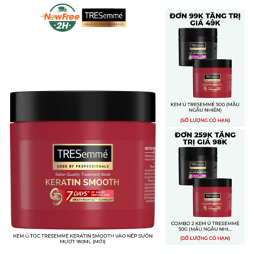 Kem Ủ Tóc TRESemmé Keratin Smooth Vào Nếp Suôn Mượt 180ml (Mới)