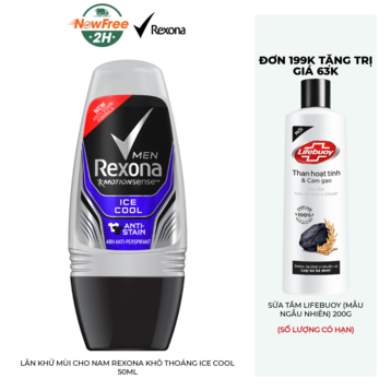 Lăn Khử Mùi Cho Nam Rexona Khô Thoáng Ice Cool 50ml