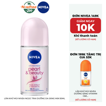 Lăn Khử Mùi Nivea Ngọc Trai Dưỡng Da Sáng Mịn 50ml