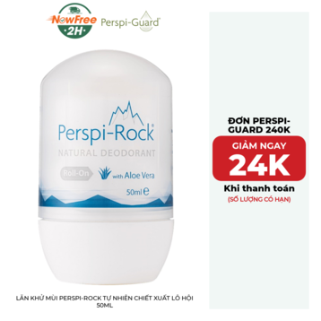 Lăn Khử Mùi Perspi-Rock Tự Nhiên Chiết Xuất Lô Hội 50ml