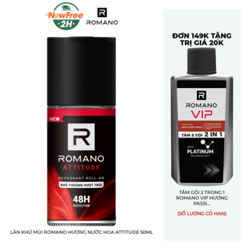 Lăn Khử Mùi Romano Hương Nước Hoa Attitude 50ml