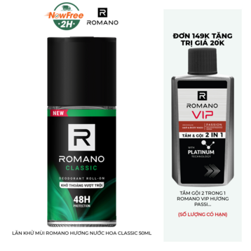 Lăn Khử Mùi Romano Hương Nước Hoa Classic 50ml