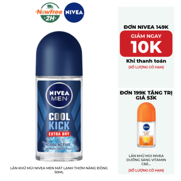 Lăn Khử Mùi Nivea Men Mát Lạnh Thơm Năng Động 50ml