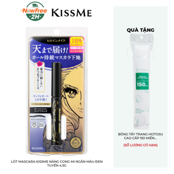 Lót Mascara Kissme Nâng Cong Mi Ngắn Màu Đen Tuyền 4.5g