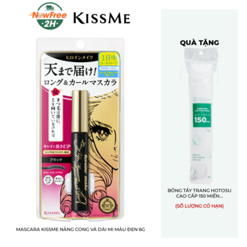 Mascara Kissme Nâng Cong Và Dài Mi Màu Đen 6g