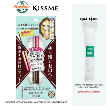 Mascara Kissme Làm Dài Và Cong Mi Mỏng 02 Nâu 4.5g