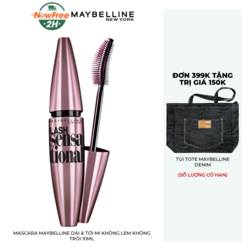Mascara Maybelline Dài &amp; Tơi Mi Không Lem Không Trôi 10ml