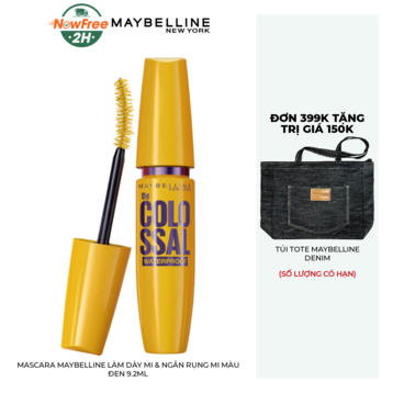 Mascara Maybelline Làm Dày Mi &amp; Ngăn Rụng Mi Màu Đen 9.2ml
