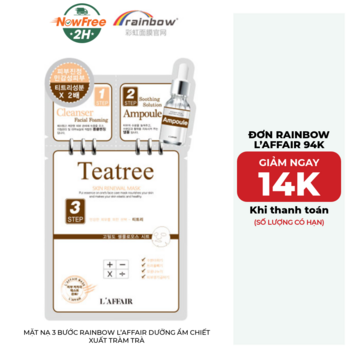 Mặt Nạ 3 Bước Rainbow L’affair Dưỡng Ẩm Chiết Xuất Tràm Trà