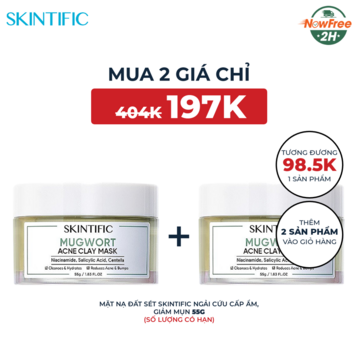 Mặt Nạ Đất Sét Skintific Ngải Cứu Cấp Ẩm, Giảm Mụn 55g