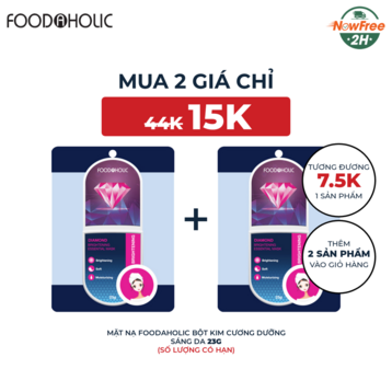 Mặt Nạ Foodaholic Bột Kim Cương Dưỡng Sáng Da 23g