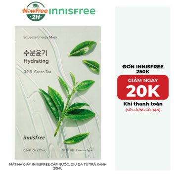 Mặt Nạ Giấy innisfree Cấp Nước, Dịu Da Từ Trà Xanh 20ml