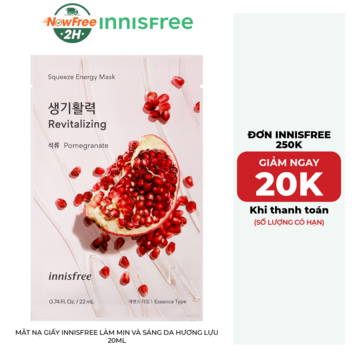 Mặt Nạ Giấy innisfree Làm Mịn Và Sáng Da Hương Lựu 20ml