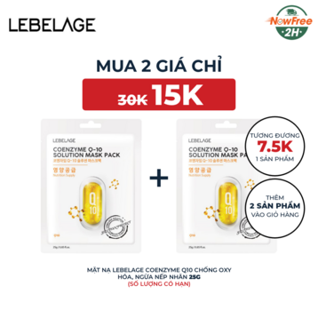Mặt Nạ Lebelage Coenzyme Q10 Chống Oxy Hóa, Ngừa Nếp Nhăn 25g