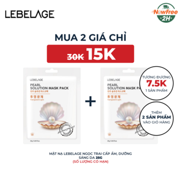 Mặt Nạ Lebelage Ngọc Trai Cấp Ẩm, Dưỡng Sáng Da 25g