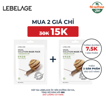 Mặt Nạ Lebelage Ốc Sên Dưỡng Ẩm Da, Tăng Độ Đàn Hồi 25g