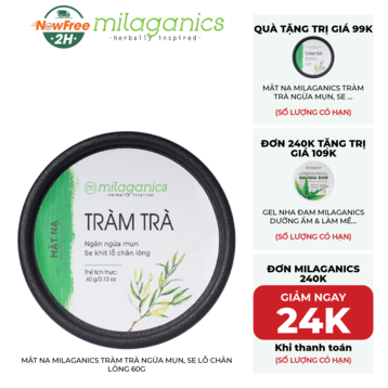 Mặt Nạ Milaganics Tràm Trà Ngừa Mụn, Se Lỗ Chân Lông 60g