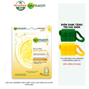 Mặt Nạ Garnier Tinh Chất Yuzu Làm Sáng Da &amp; Mờ Thâm 28g