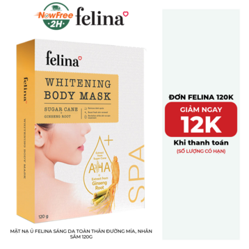 Mặt Nạ Ủ Felina Sáng Da Toàn Thân Đường Mía, Nhân Sâm 120g